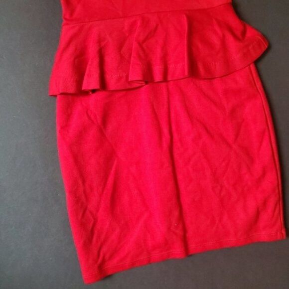 Zara Trafaluc Red Peplum Dress - Picture 8 of 8